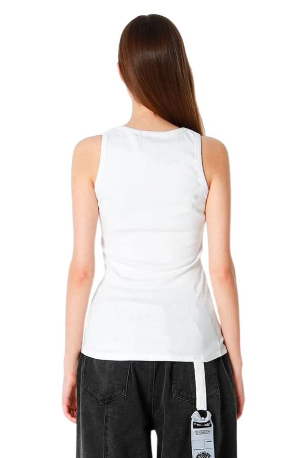 MOD WAVE MOVEMENT Αμάνικες Μπλούζες MWM TEDDY TANK TOP - WHITE
