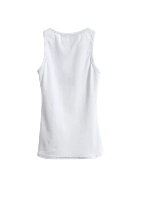 MOD WAVE MOVEMENT Αμάνικες Μπλούζες MWM TEDDY TANK TOP - WHITE