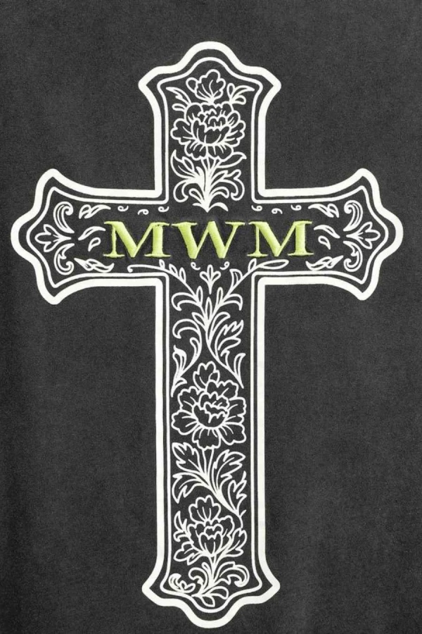 MOD WAVE MOVEMENT T-Shirts MWM CROSS LOGO T-SHIRT - BLACK