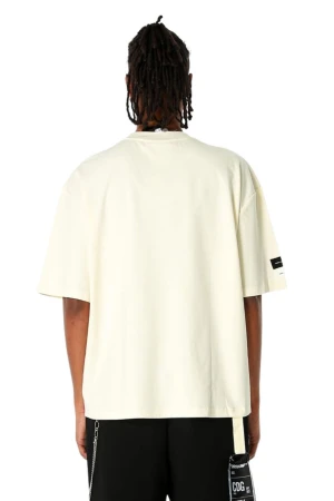MOD WAVE MOVEMENT T-Shirts MWM FACES PRINT OVERSIZE T-SHIRT - BEIGE