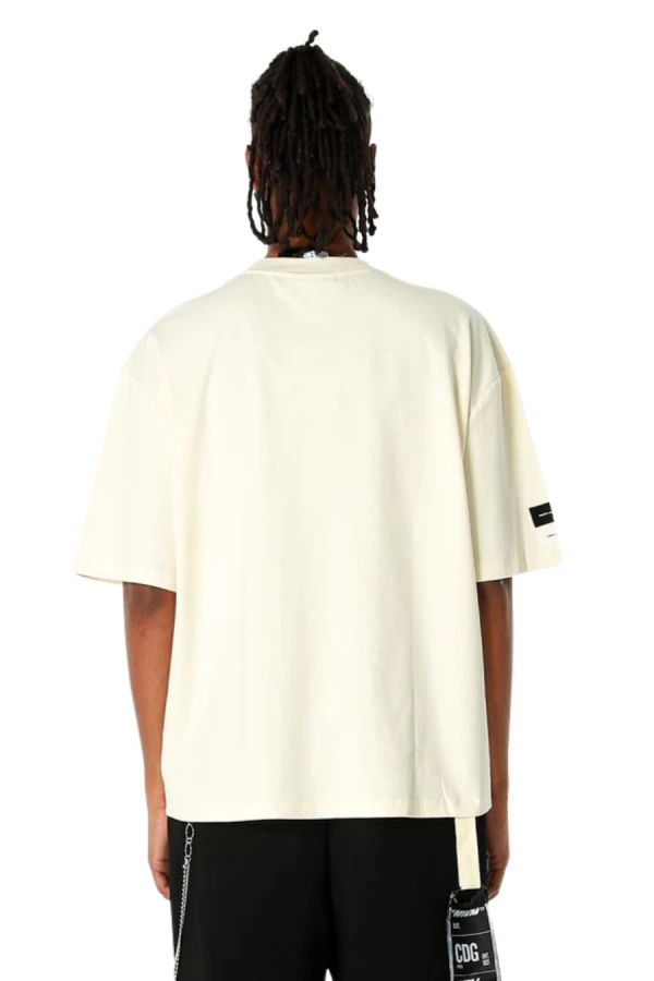 MOD WAVE MOVEMENT T-Shirts MWM FACES PRINT OVERSIZE T-SHIRT - BEIGE