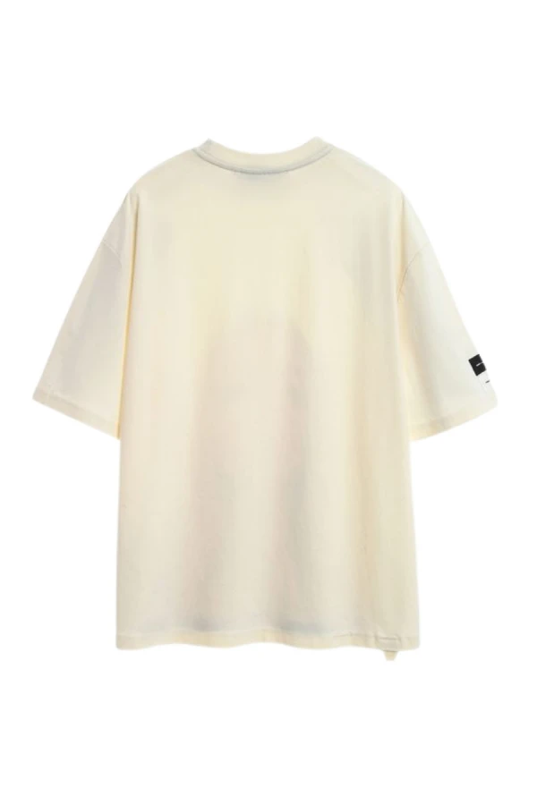 MOD WAVE MOVEMENT T-Shirts MWM FACES PRINT OVERSIZE T-SHIRT - BEIGE