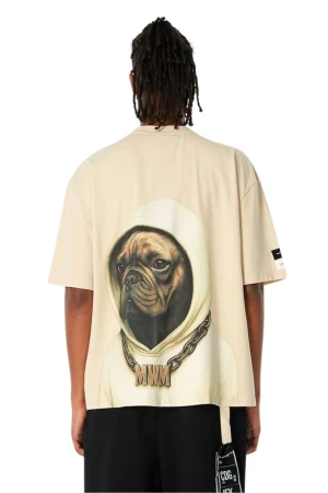 MOD WAVE MOVEMENT T-Shirts MWM VANGUARD DOGS FACES T-SHIRT - BEIGE