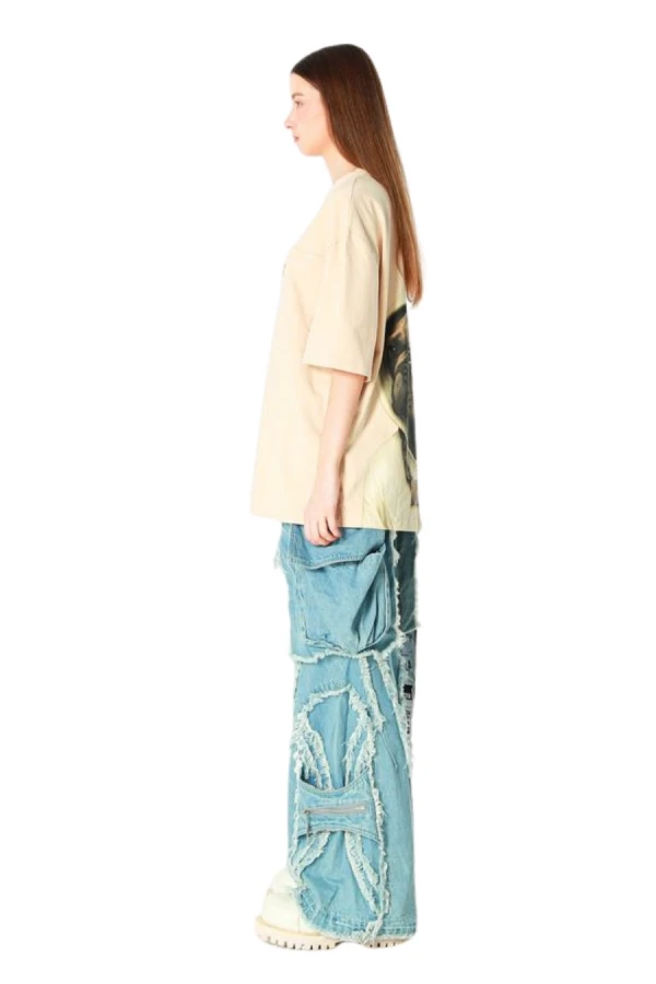 MOD WAVE MOVEMENT T-Shirts MWM VANGUARD DOGS FACES T-SHIRT - BEIGE
