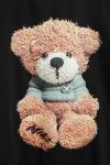 MOD WAVE MOVEMENT T-Shirts MWM TEDDY PRINT T-SHIRT - BLACK