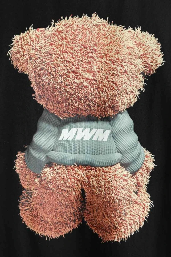 MOD WAVE MOVEMENT T-Shirts MWM TEDDY PRINT T-SHIRT - BLACK