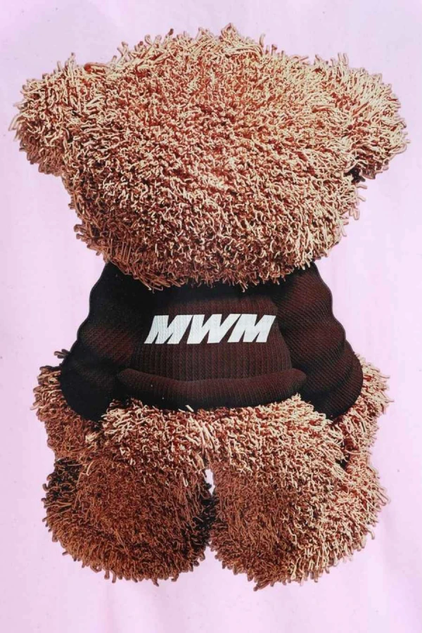 MOD WAVE MOVEMENT T-Shirts MWM TEDDY PRINT T-SHIRT - PINK