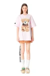 MOD WAVE MOVEMENT T-Shirts MWM TEDDY PRINT T-SHIRT - PINK