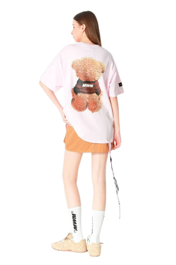 MOD WAVE MOVEMENT T-Shirts MWM TEDDY PRINT T-SHIRT - PINK