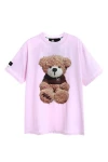 MOD WAVE MOVEMENT T-Shirts MWM TEDDY PRINT T-SHIRT - PINK