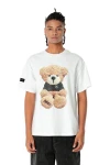 MOD WAVE MOVEMENT T-Shirts MWM TEDDY PRINT T-SHIRT - WHITE