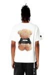 MOD WAVE MOVEMENT T-Shirts MWM TEDDY PRINT T-SHIRT - WHITE
