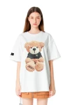 MOD WAVE MOVEMENT T-Shirts MWM TEDDY PRINT T-SHIRT - WHITE