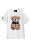 MOD WAVE MOVEMENT T-Shirts MWM TEDDY PRINT T-SHIRT - WHITE