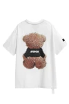 MOD WAVE MOVEMENT T-Shirts MWM TEDDY PRINT T-SHIRT - WHITE