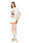 MOD WAVE MOVEMENT T-Shirts MWM TEDDY PRINT T-SHIRT - WHITE