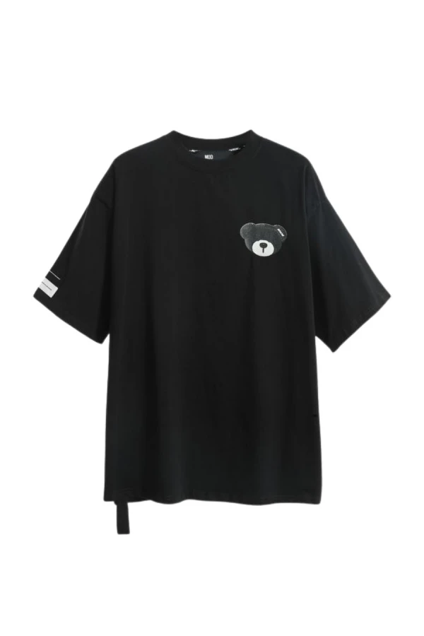 MOD WAVE MOVEMENT T-Shirts MWM TEDDY MIKE BAG T-SHIRT - BLACK