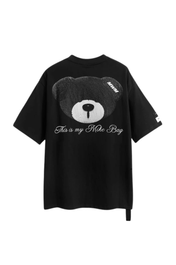 MOD WAVE MOVEMENT T-Shirts MWM TEDDY MIKE BAG T-SHIRT - BLACK