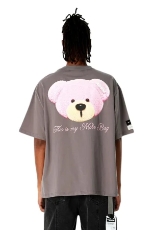 MOD WAVE MOVEMENT T-Shirts MWM TEDDY MIKE BAG T-SHIRT - GREY