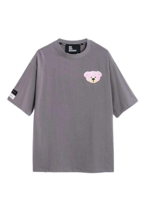 MOD WAVE MOVEMENT T-Shirts MWM TEDDY MIKE BAG T-SHIRT - GREY