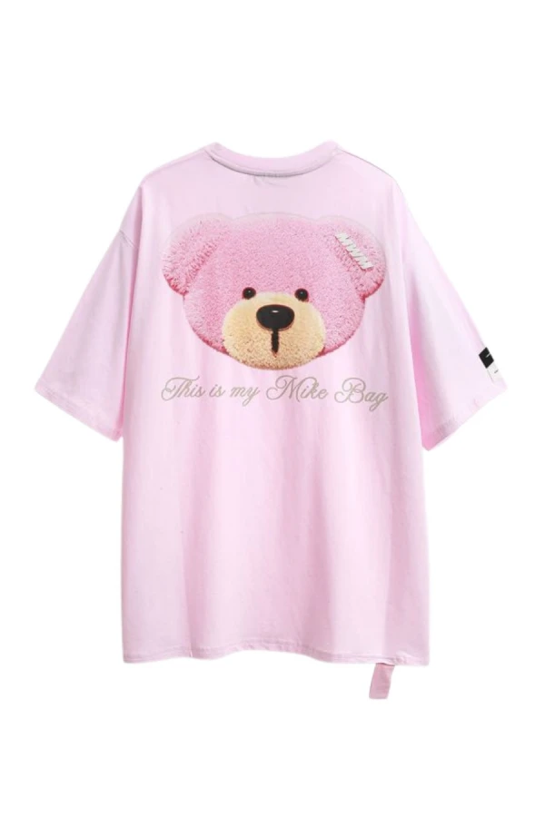 MOD WAVE MOVEMENT T-Shirts MWM TEDDY MIKE BAG T-SHIRT - PINK