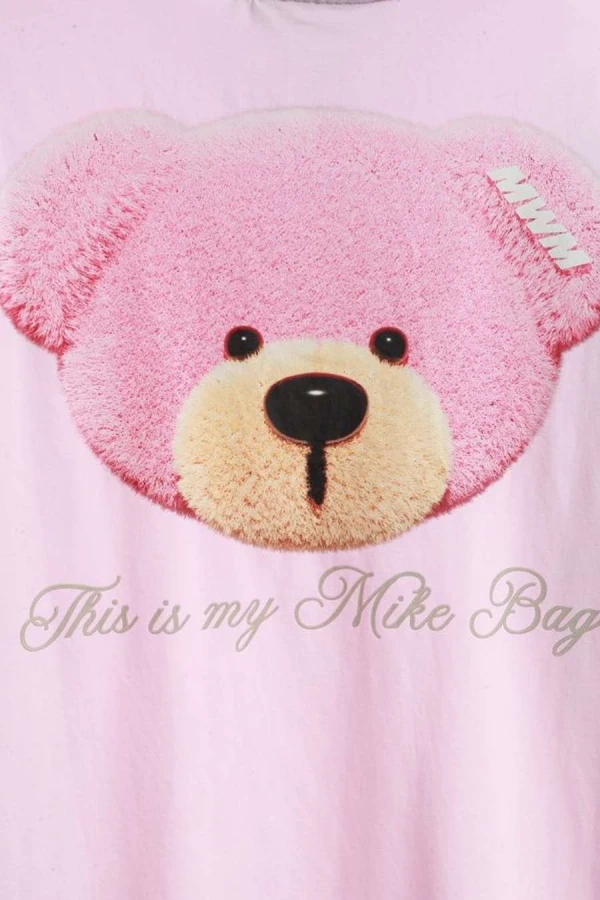 MOD WAVE MOVEMENT T-Shirts MWM TEDDY MIKE BAG T-SHIRT - PINK