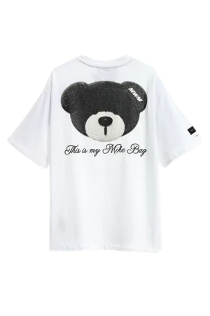 MOD WAVE MOVEMENT T-Shirts MWM TEDDY MIKE BAG T-SHIRT - WHITE