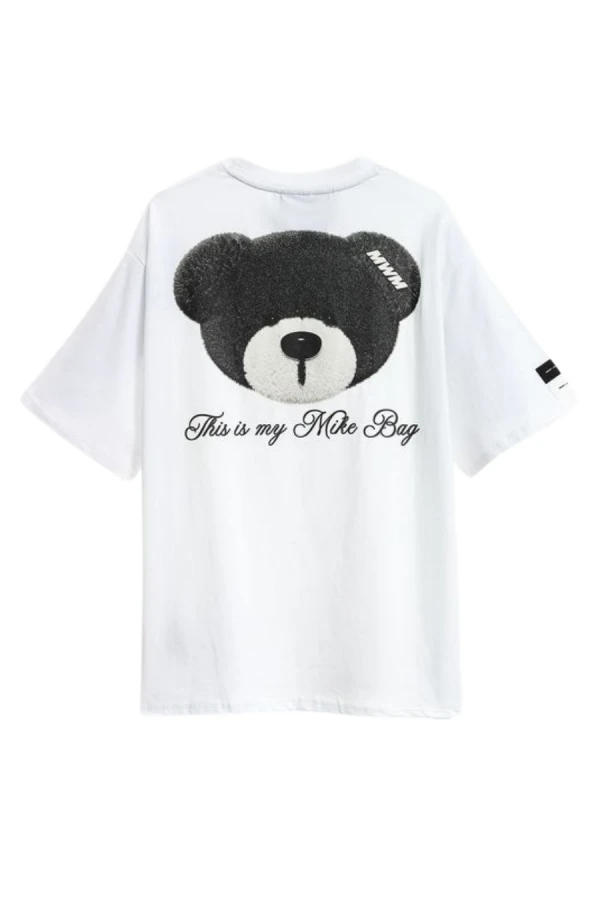 MOD WAVE MOVEMENT T-Shirts MWM TEDDY MIKE BAG T-SHIRT - WHITE