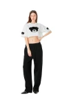 MOD WAVE MOVEMENT T-Shirts MWM WOMEN TEDDY MIKE BAG CROPPED T-SHIRT - WHITE