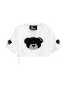 MOD WAVE MOVEMENT T-Shirts MWM WOMEN TEDDY MIKE BAG CROPPED T-SHIRT - WHITE