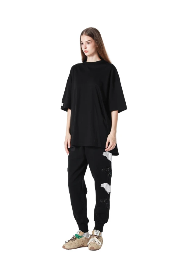 MOD WAVE MOVEMENT T-Shirts MWM WINGS STRASS T-SHIRT - BLACK