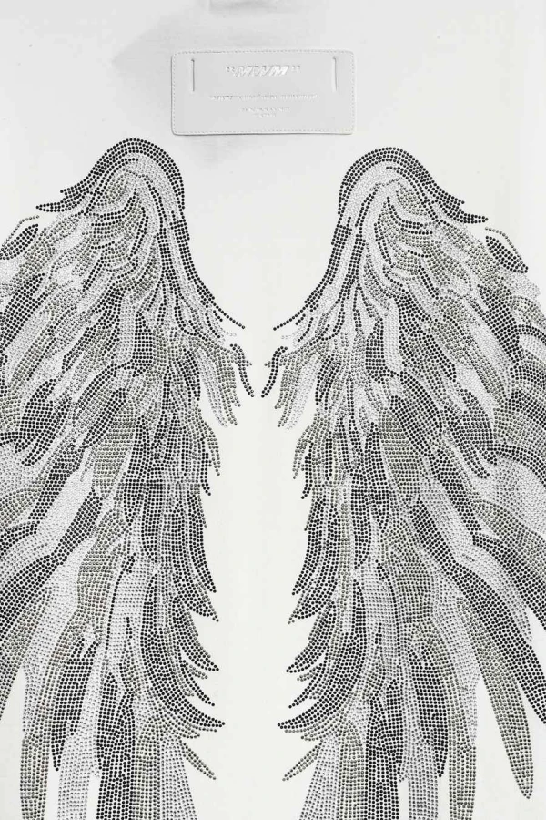 MOD WAVE MOVEMENT T-Shirts MWM WINGS STRASS T-SHIRT - WHITE