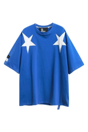 MOD WAVE MOVEMENT T-Shirts MWM WINGS STARS T-SHIRT - BLUE