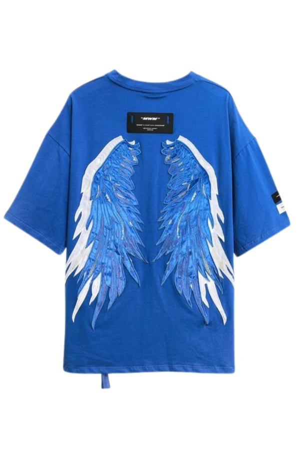 MOD WAVE MOVEMENT T-Shirts MWM WINGS STARS T-SHIRT - BLUE