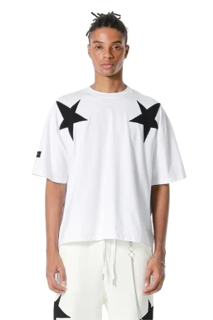 MOD WAVE MOVEMENT T-Shirts MWM WINGS STARS T-SHIRT - WHITE