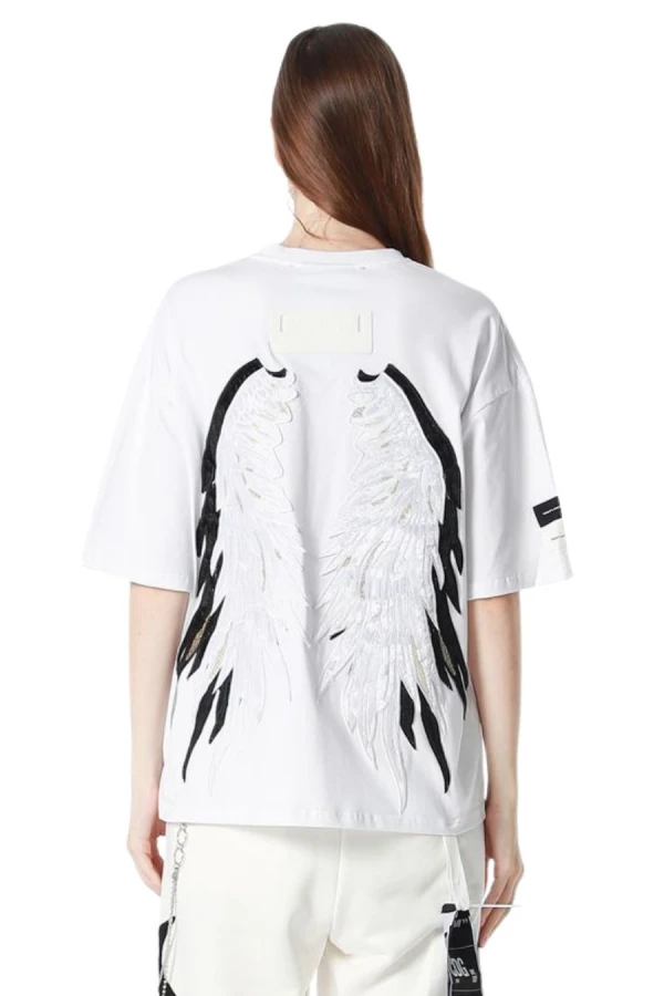 MOD WAVE MOVEMENT T-Shirts MWM WINGS STARS T-SHIRT - WHITE