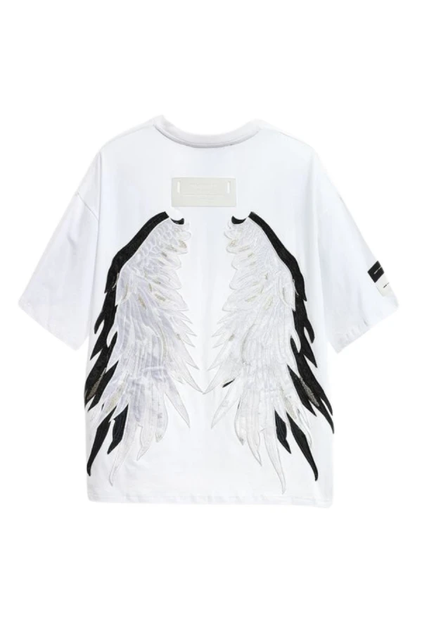 MOD WAVE MOVEMENT T-Shirts MWM WINGS STARS T-SHIRT - WHITE