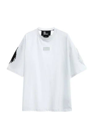 MOD WAVE MOVEMENT T-Shirts MWM WINGS EMBROIDERED MINI T-SHIRT - WHITE