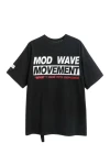 MOD WAVE MOVEMENT T-Shirts MWM TEDDY STREETWEAR DOG T-SHIRT - BLACK