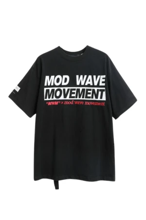 MOD WAVE MOVEMENT T-Shirts MWM TEDDY STREETWEAR DOG T-SHIRT - BLACK