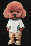 MOD WAVE MOVEMENT T-Shirts MWM TEDDY STREETWEAR DOG T-SHIRT - BLACK