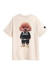 MOD WAVE MOVEMENT T-Shirts MWM TEDDY STREETWEAR DOG T-SHIRT - BEIGE