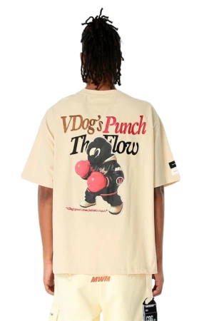 MOD WAVE MOVEMENT T-Shirts MWM VANGUARD DOGS PUNCH 3D T-SHIRT - BEIGE