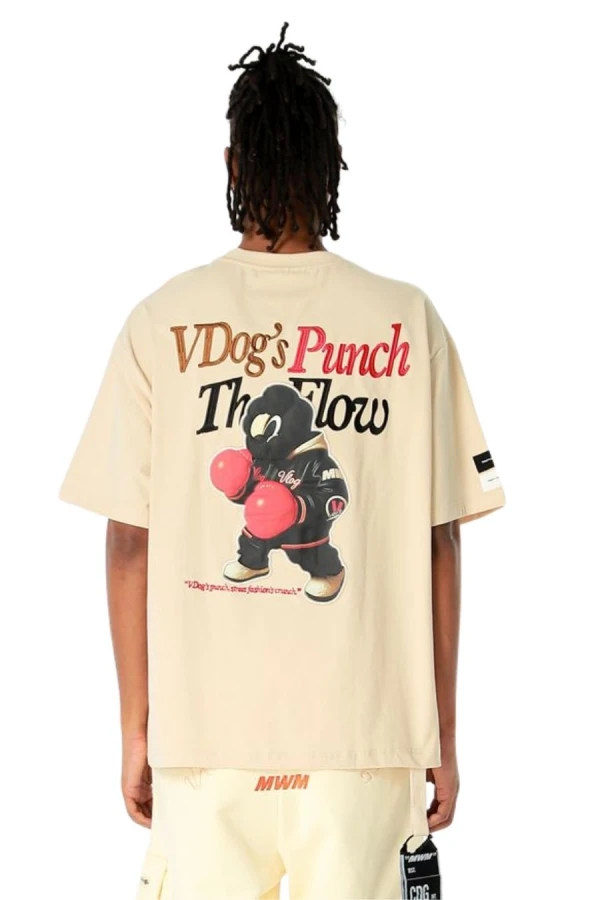 MOD WAVE MOVEMENT T-Shirts MWM VANGUARD DOGS PUNCH 3D T-SHIRT - BEIGE