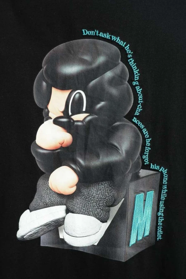 MOD WAVE MOVEMENT T-Shirts MWM VANGUARD DOGS THINKER T-SHIRT - BLACK