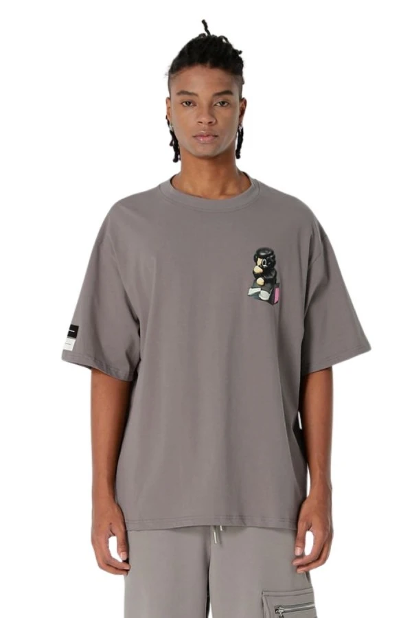 MOD WAVE MOVEMENT T-Shirts MWM VANGUARD DOGS THINKER T-SHIRT - GREY