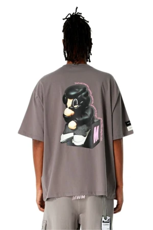 MOD WAVE MOVEMENT T-Shirts MWM VANGUARD DOGS THINKER T-SHIRT - GREY
