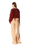 MOD WAVE MOVEMENT Φούτερ λαιμόκοψη MWM WOMEN CROPPED X CORDS SWEATSHIRT - MULTI