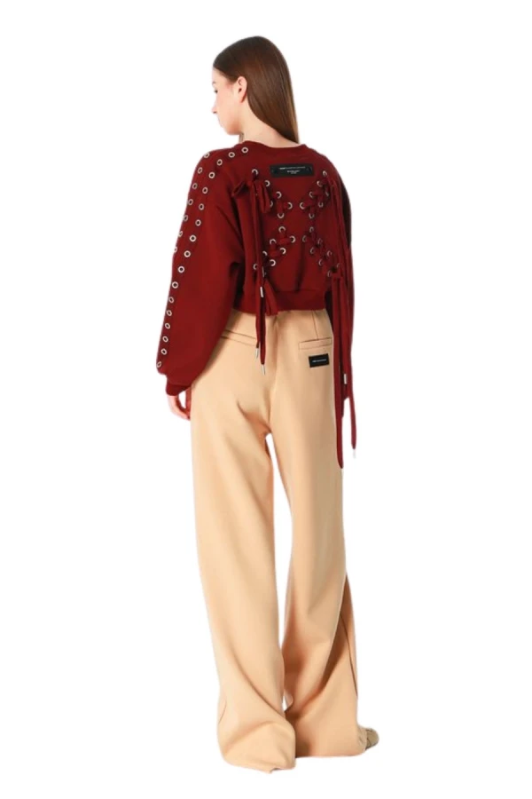 MOD WAVE MOVEMENT Φούτερ λαιμόκοψη MWM WOMEN CROPPED X CORDS SWEATSHIRT - MULTI