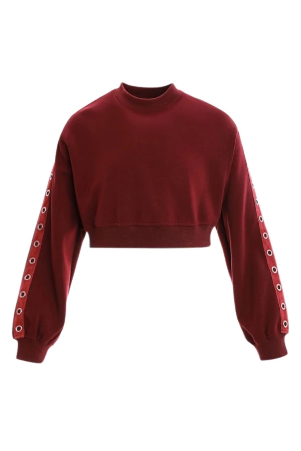 MOD WAVE MOVEMENT Φούτερ λαιμόκοψη MWM WOMEN CROPPED X CORDS SWEATSHIRT - MULTI